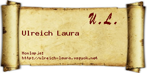 Ulreich Laura névjegykártya
